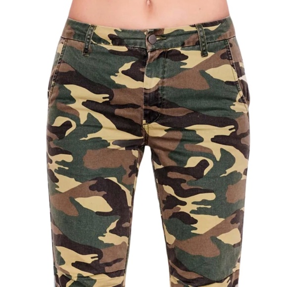 Sundry Camo Cotton Twill Zip Crop Jogger SIZE 27 - Picture 3 of 8